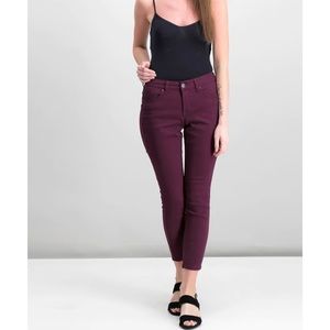 Style & Co Women's Curvy-Fit Skinny Jeans Berry Jam